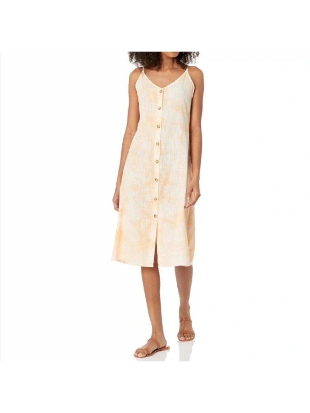 NEW Roxy Orange Wild Ties Cotton Sun Dress Size Medium
